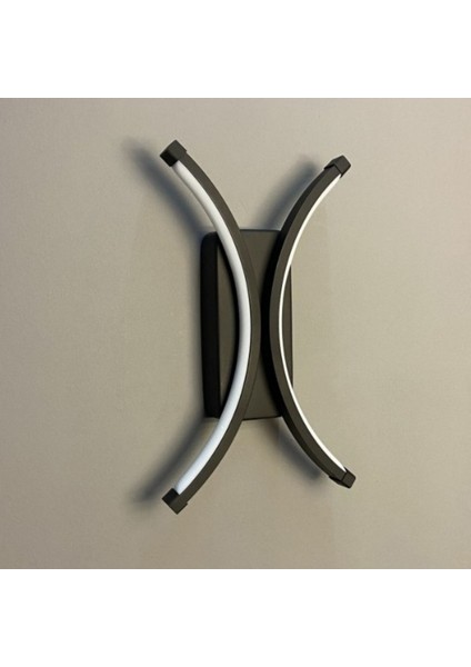 Modern Siyah LED Duvar Aplik, Günışığı, 3000K, Şık ve Enerji Tasarruflu Işıklandırma