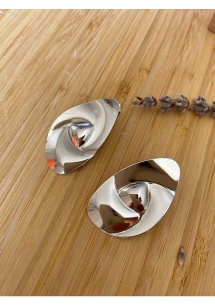 Xuping Oval Büyük Plaka Silver Küpe indirimleri