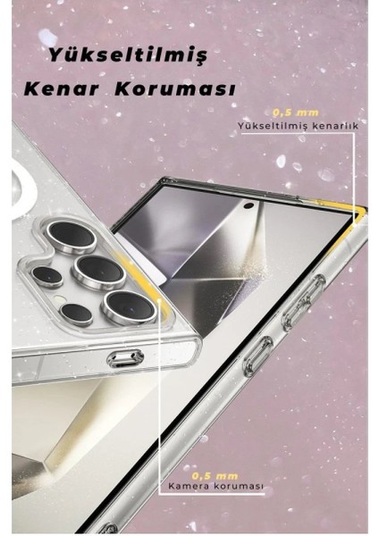Samsung Galaxy S23 Kılıf Glow Magsafe Kapak - Şeffaf - YKD1277-7855