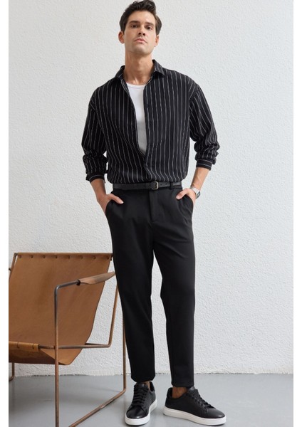 Arkit Erkek Çizgili Viskon Oversize Gömlek fiyatları