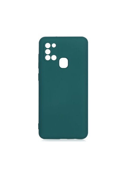 Samsung Galaxy A21S Kılıf Kılıf İçi Kadifeli Esnek Kadifon Lansman Premium Silikon Case Cover