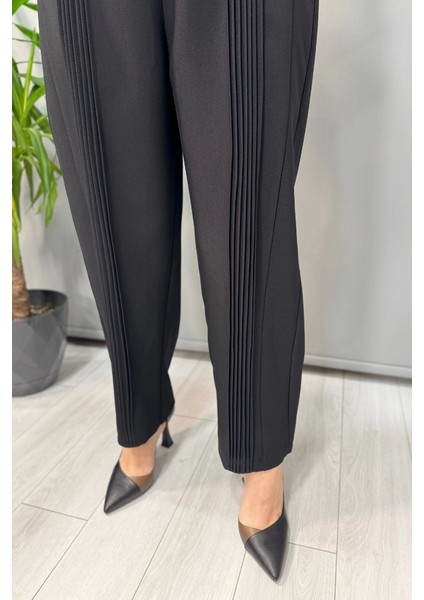 Nervürlü Krep Pantolon 8868