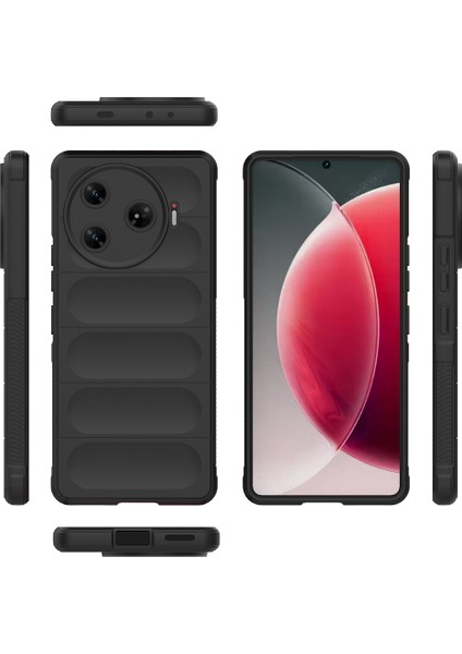 Tecno Spark 30 Pro Kılıf Esnek Tpu Oyuklu Arka Yüzey Tasarımlı Tkgn Etnik Silikon Kapak - Koyu Yeşil