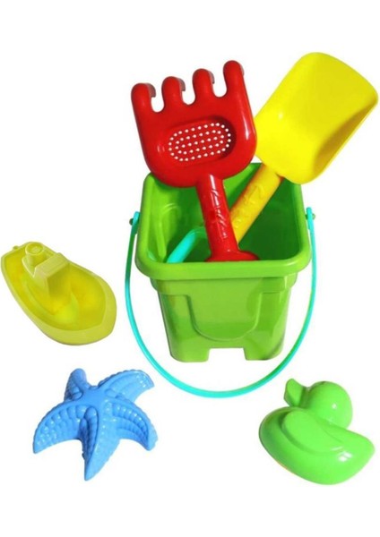 Renkli Deniz ve Plaj Seti, Kova, Kürek, Tırmık ve Mini Tekne, Sarı Renkli modelleri