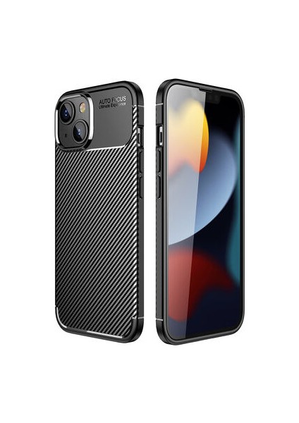 iPhone 14 Kılıf Karekarbon Desenli Şık ve Dayanıklı Torvex Premium Silikon Kapak