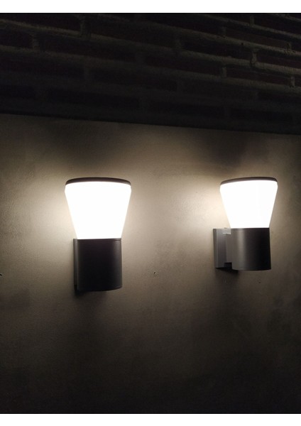 Gri Renkli Dekoratif E27 Bahçe Aplikası, Şık ve Havalı Dış Mekan Aydınlatması modelleri