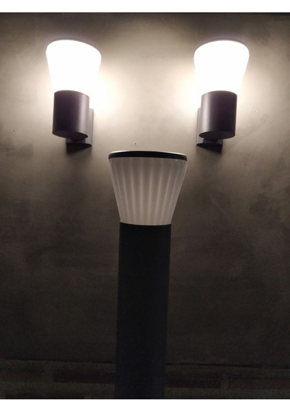 Gri Renkli Dekoratif E27 Bahçe Aplikası, Şık ve Havalı Dış Mekan Aydınlatması fırsatları