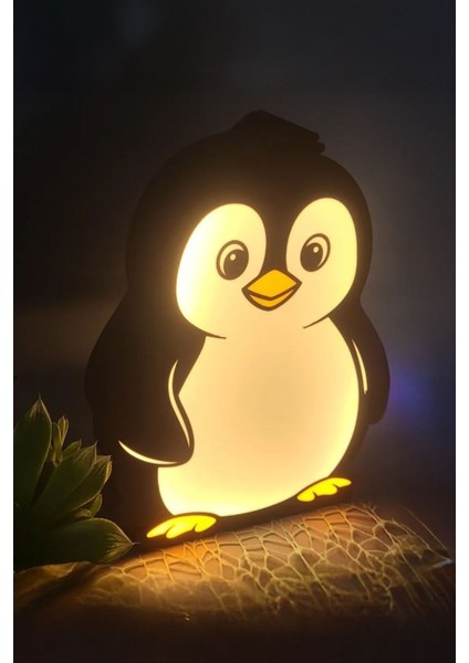Renkli Penguen Tasarımlı Gece Lambası, Hoş ve Sevimli Aydınlatma. modelleri
