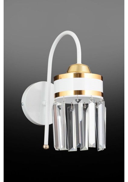 Modern Sarı Şeritli Silindir Aplike, Şık ve Zarif Tasarım, Parlak Kristal Detaylar fiyatları