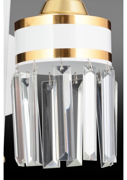 Modern Sarı Şeritli Silindir Aplike, Şık ve Zarif Tasarım, Parlak Kristal Detaylar indirimleri