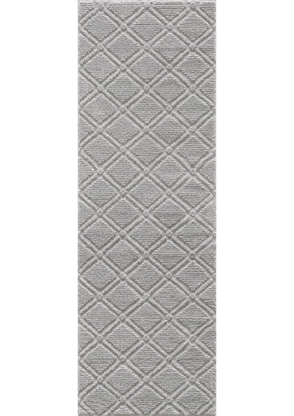 Modern Trend Tasarım Yumuşak Dokulu Özel Ebat Kesim Overloklu Jüt Taban Makine Halısı Gri indirimleri