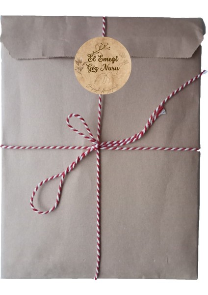 Handmade, El Işi Çıkartma Kutu ve Ambalaj Etiketi (20 Adet) Paketleme Ambalaj Kargo Ürün Etiketi
