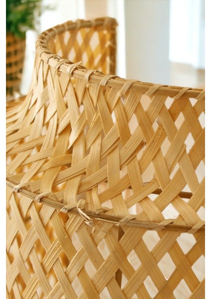 Bej Bambu Aplik Iç Mekan Duvar Aydınlatma, Iskandinav Tarzı, 29 cm indirimleri