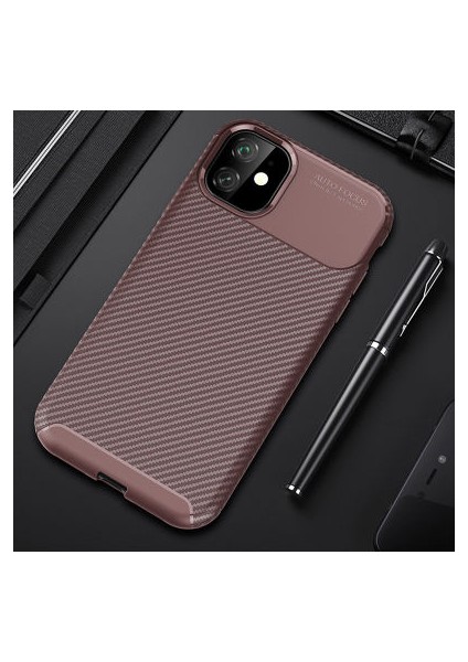 iPhone 11 Kılıf Karekarbon Desenli Şık ve Dayanıklı Torvex Premium Silikon Kapak