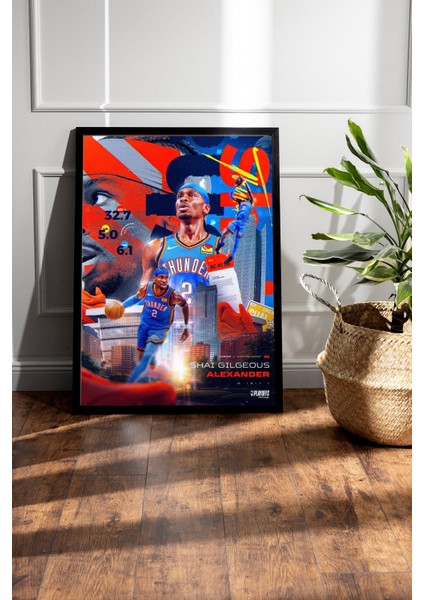 Shai Gilgeous Alexander Çerçeveli Tablo - Basketbol Nba Posteri Tablo fiyatları