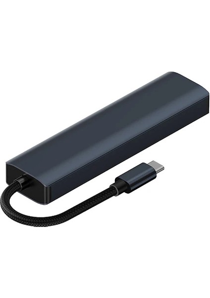 Ally BYL-2302 5 In 1 Type-C To USB + Type-C + Ethernet Dönüştürücü Çoğaltıc - YKD3609-6837