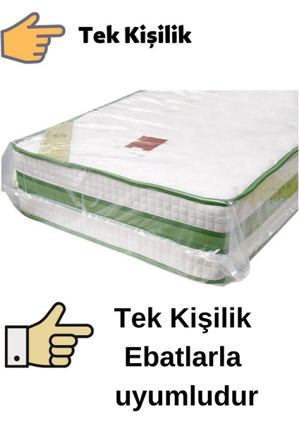 Ultra Kalın Tek Kişilik Yatak Koruma Naylonu Kılıfı Yatak Poşeti Her Ebatla Uyumludur