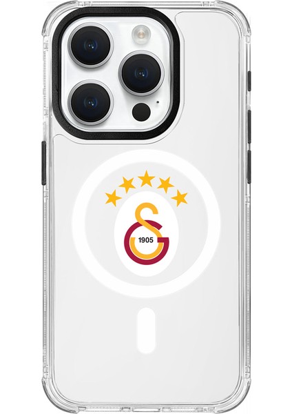 iPhone 15 Pro Uyumlu Galatasaray 5 Yıldız Magsafe Lisanslı Telefon Kılıfı