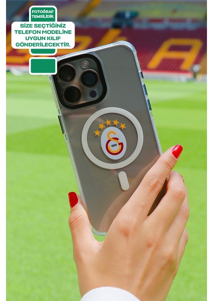 iPhone 15 Pro Uyumlu Galatasaray 5 Yıldız Magsafe Lisanslı Telefon Kılıfı modelleri