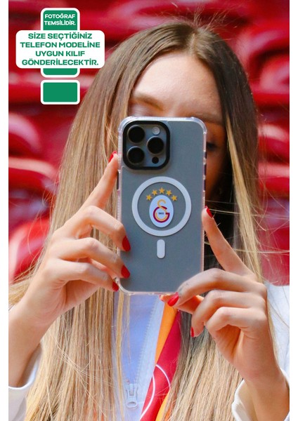iPhone 15 Pro Uyumlu Galatasaray 5 Yıldız Magsafe Lisanslı Telefon Kılıfı indirimleri