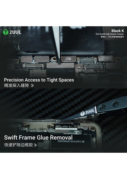 2uul TW32 Siyah K Düz Uçlu Esd-Güvenli Seramik Cımbız modelleri