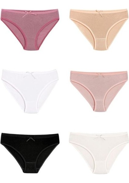 Kit Iç Giyim Yıldız Bambu 12'li (Görseldeki Renkler) Bikini Kalıp Kadın Külot