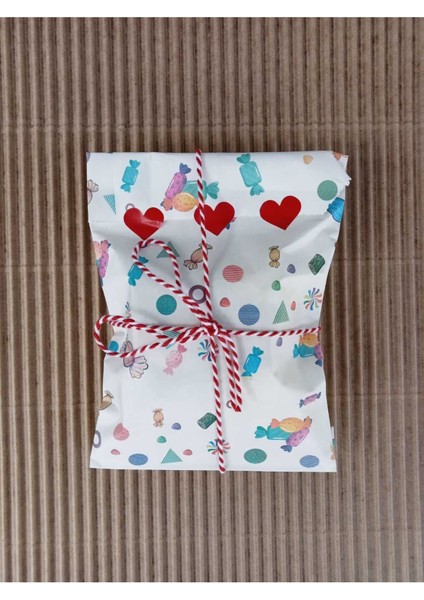 100 Adet Şeker Desenli Hediye Paketi Harçlık Çikolata Paketleme Kağıdı 13X18 fiyatları