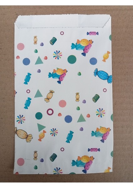 100 Adet Şeker Desenli Hediye Paketi Harçlık Çikolata Paketleme Kağıdı 13X18 modelleri