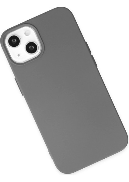 iPhone 14 Plus Kılıf Nano Içi Kadife Silikon - Gri - YKD9340-1582 modelleri