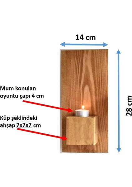 Kahverengi Ahşap Duvar Mumluk Seti, Şık ve Doğal Dekoratif Ürünler fırsatları