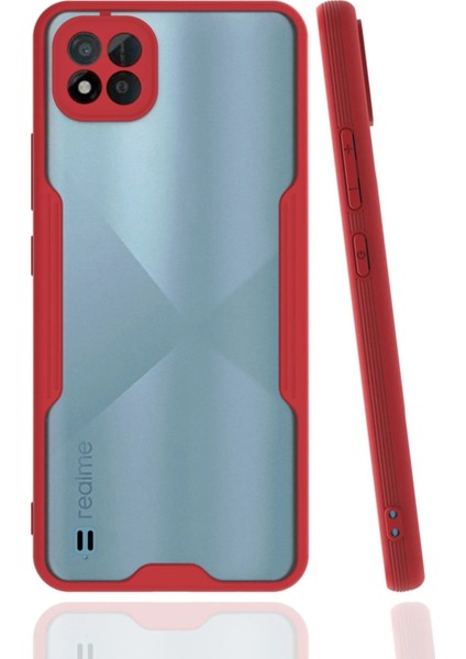 Realme C11 2021 Kılıf Platin Silikon - Kırmızı - YKD2710-8534