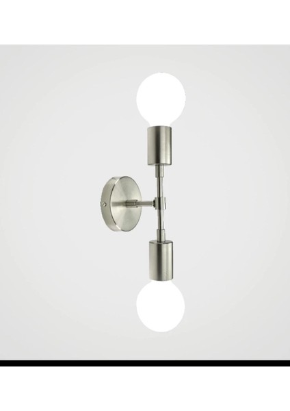 Retro Mat Krom Metal 2'li Dekoratif Rustik Duvar Süsü Siyah