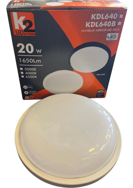 20W Beyaz LED Aplik, 6500K Parlaklık, Şık ve Enerji Tasarruflu Aydınlatma Seçeneği