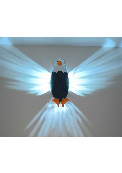 Renkli 3D Kartal Şeklinde Pilli Dekoratif Gece Lambası fırsatları