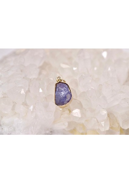 Tanzanit Taşı Gümüş Kolye Minimal Tasarım modelleri