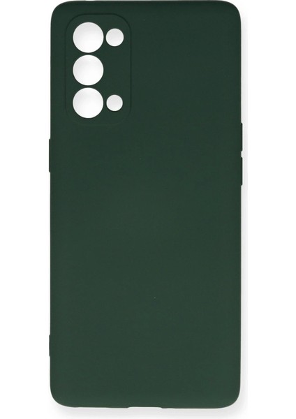 Oppo Reno 5 Pro Kılıf Nano Içi Kadife Silikon - Koyu Yeşil - YKD4878-9959