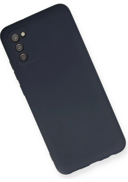 Samsung Galaxy A02S Kılıf Nano Içi Kadife Silikon - Lacivert - YKD6756-1426