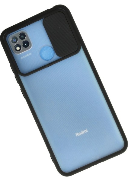 Xiaomi Redmi 9c Kılıf Palm Buzlu Kamera Sürgülü Silikon - Siyah - YKD6754-2972