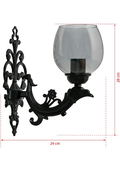 Siyah ve Füme Renklerde Şık Camlı Duvar Aplik, Modern Tasarım ve Kaliteli Işçilik fiyatları