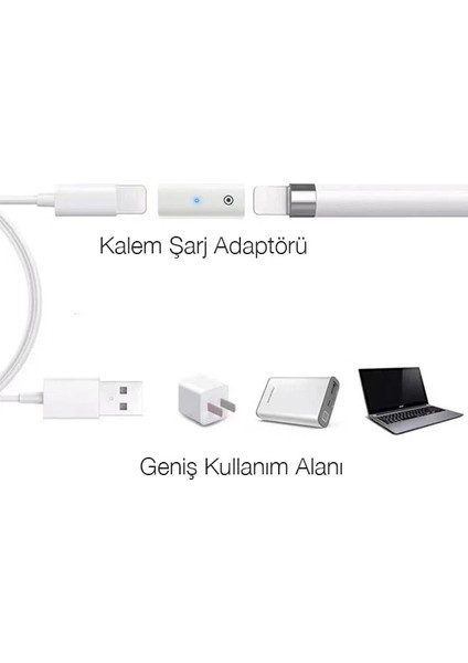 Ally Dişi Lightning To Lightning Dönüştürücü Apple Pencil Kalem Şarj Adaptö - YKD6455-3395