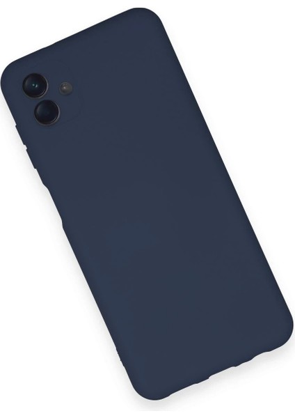 Samsung Galaxy A04 Kılıf Nano Içi Kadife Silikon - Lacivert - YKD2766-5990