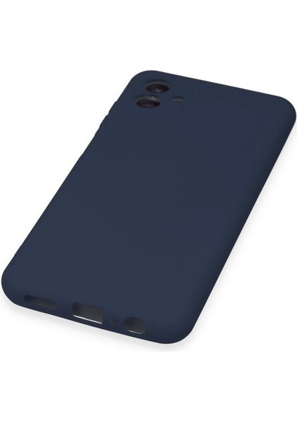 Samsung Galaxy A04 Kılıf Nano Içi Kadife Silikon - Lacivert - YKD2766-5990