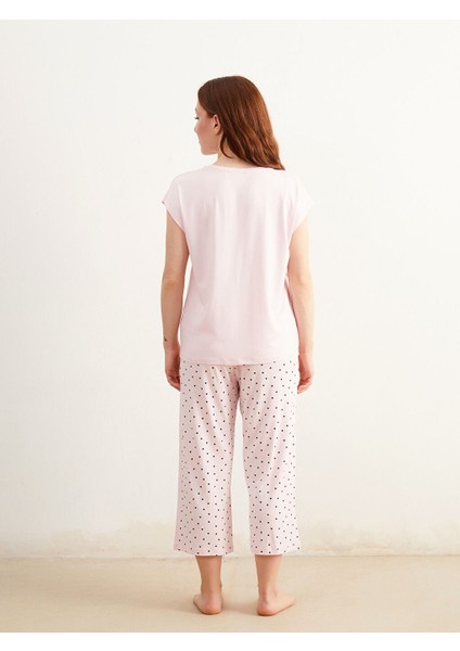 Yeni Sezon Petite V Yaka Baskili Kadin Kaprili Pijama Takimi - S5PK25Z8 fırsatları
