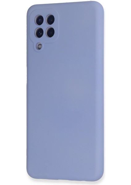 Samsung Galaxy A22 Kılıf Nano Içi Kadife Silikon - Lila - YKD8596-4288