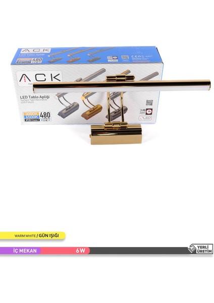 Şık Günışığı LED Ayna Aplikası, Altın Kasa, Banyo ve Dekorasyon Için Uygun fırsatları