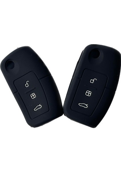 Ford Fiesta Courier B-C Max Kuga Silikon Anahtar Kılıfı 2 Adet