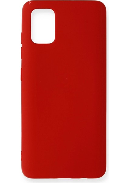 Samsung Galaxy A51 Kılıf Nano Içi Kadife Silikon - Kırmızı - YKD3828-3301