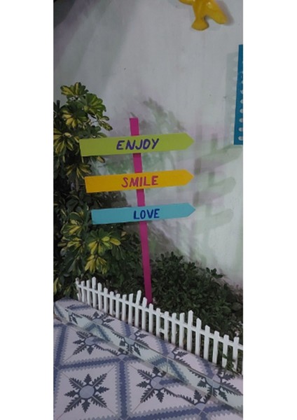 Doğal Ahşap Yön Tabelası, Bahçe Yön Levhası, 50X150CM, Gri modelleri