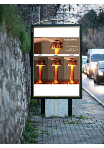 Mantar Tasarımlı Dokunmatik LED Masa Lambası, Şarjlı ve Ayarlanabilir Işık Seviyesi indirimleri