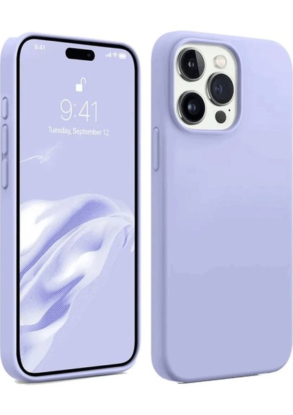 iPhone 15 Pro Kılıf First Silikon - Lila - YKD6388-6231